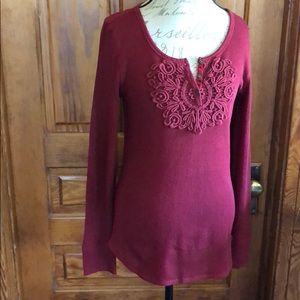 Lucky Brand burgundy top sz XL